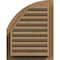 Ekena Millwork Quarter Round Top Right Functional Western Red Cedar Gable Vnt w/Brick Mould Face Frame, 08"W x 20"H GVWQR08X2000SFUWR - alternate 5